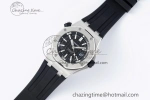 Royal Oak Offshore Diver 15703 APSF 1:1 Best Edition Black Dial on Black Rubber Strap A3120 Super Clone