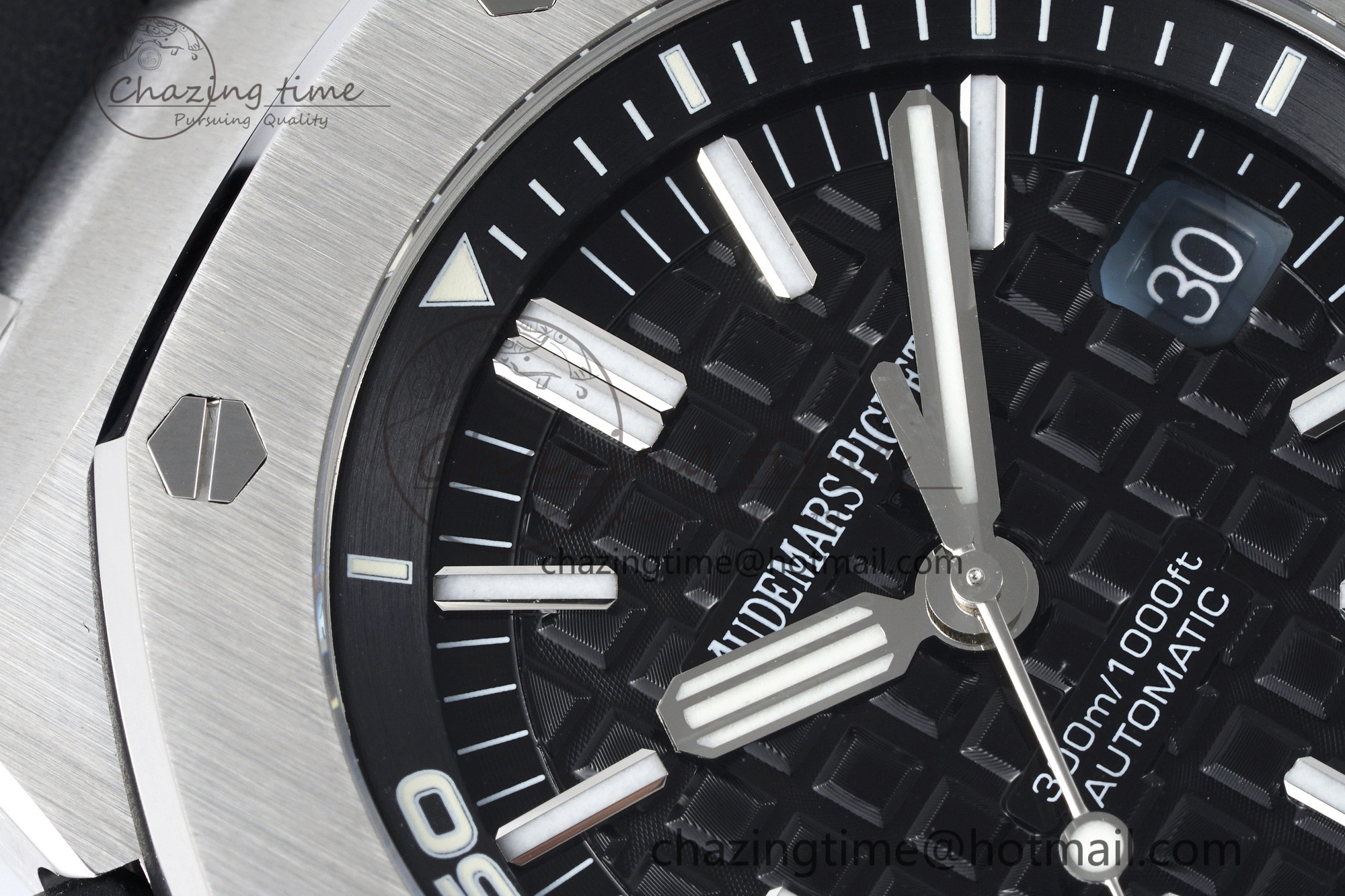 Royal Oak Offshore Diver 15703 APSF 1:1 Best Edition Black Dial on Black Rubber Strap A3120 Super Clone