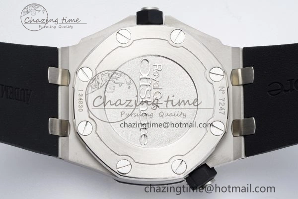 Royal Oak Offshore Diver 15703 APSF 1:1 Best Edition Black Dial on Black Rubber Strap A3120 Super Clone