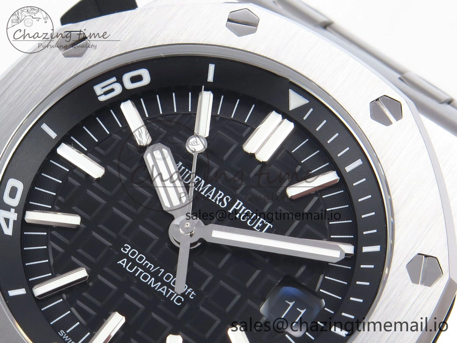 Royal Oak Offshore Diver 15703 APSF 1:1 Best Edition Black Dial on SS Bracelet SA3120 Super Clone