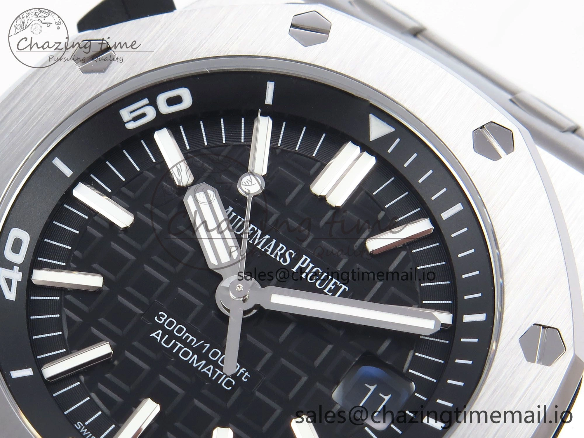 Royal Oak Offshore Diver 15703 APSF 1:1 Best Edition Black Dial on SS Bracelet SA3120 Super Clone