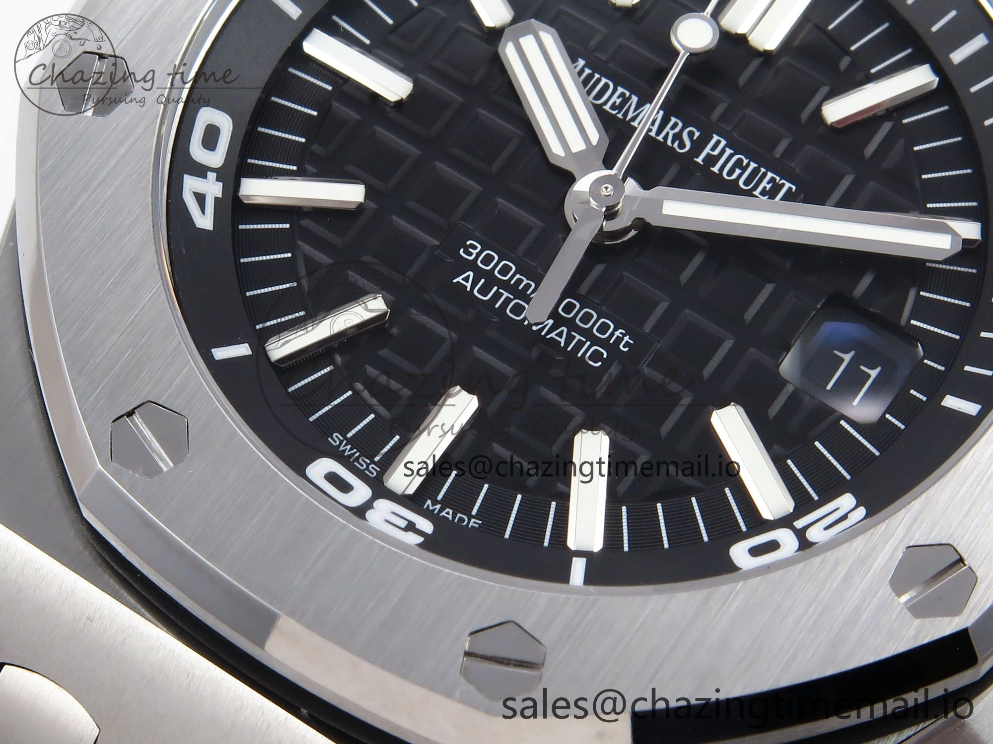 Royal Oak Offshore Diver 15703 APSF 1:1 Best Edition Black Dial on SS Bracelet SA3120 Super Clone