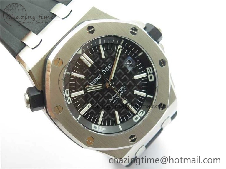 Royal Oak Offshore Diver 15703 JF 1:1 Best Edition on Rubber Strap A2824 V10