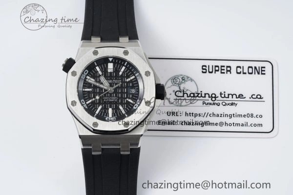 Royal Oak Offshore Diver 15703 RSF 1:1 Best Edition on Rubber Strap A2824