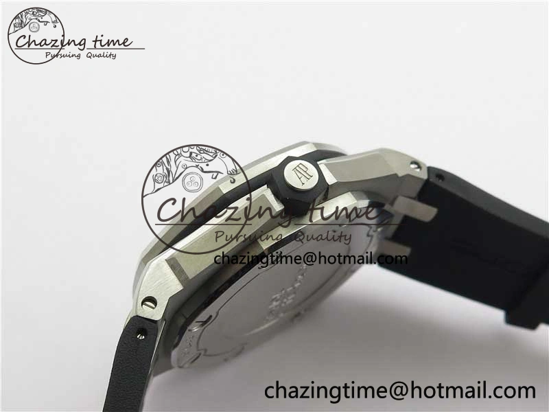 Royal Oak Offshore Diver 15703 ZF 1:1 Best Edition Black Dial on Black Rubber Strap A2824