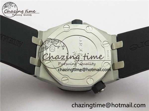 Royal Oak Offshore Diver 15703 ZF 1:1 Best Edition Black Dial on Black Rubber Strap A2824