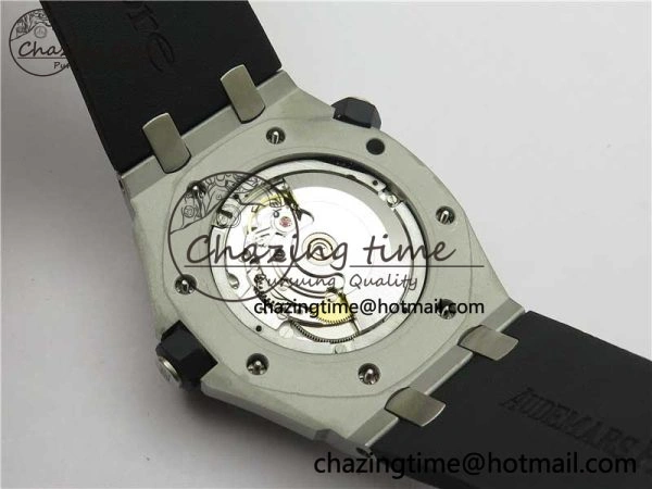 Royal Oak Offshore Diver 15703 ZF 1:1 Best Edition Black Dial on Black Rubber Strap A2824