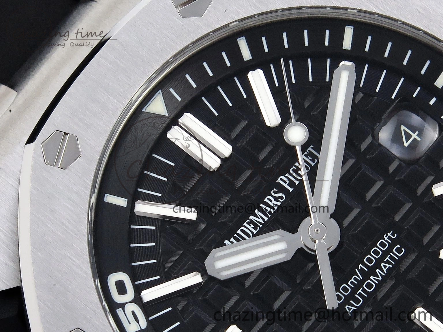 Royal Oak Offshore Diver 15703 ZF 1:1 Best Edition Black Dial on Black Rubber Strap SA3120 Super Clone V2