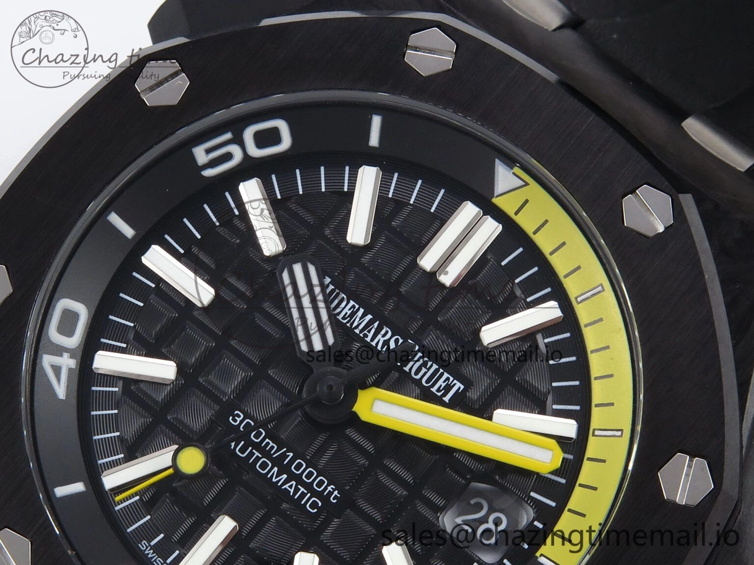 Royal Oak Offshore Diver 15706 Forged Carbon IPF Best Edition on Rubber Strap MIYOTA 9015