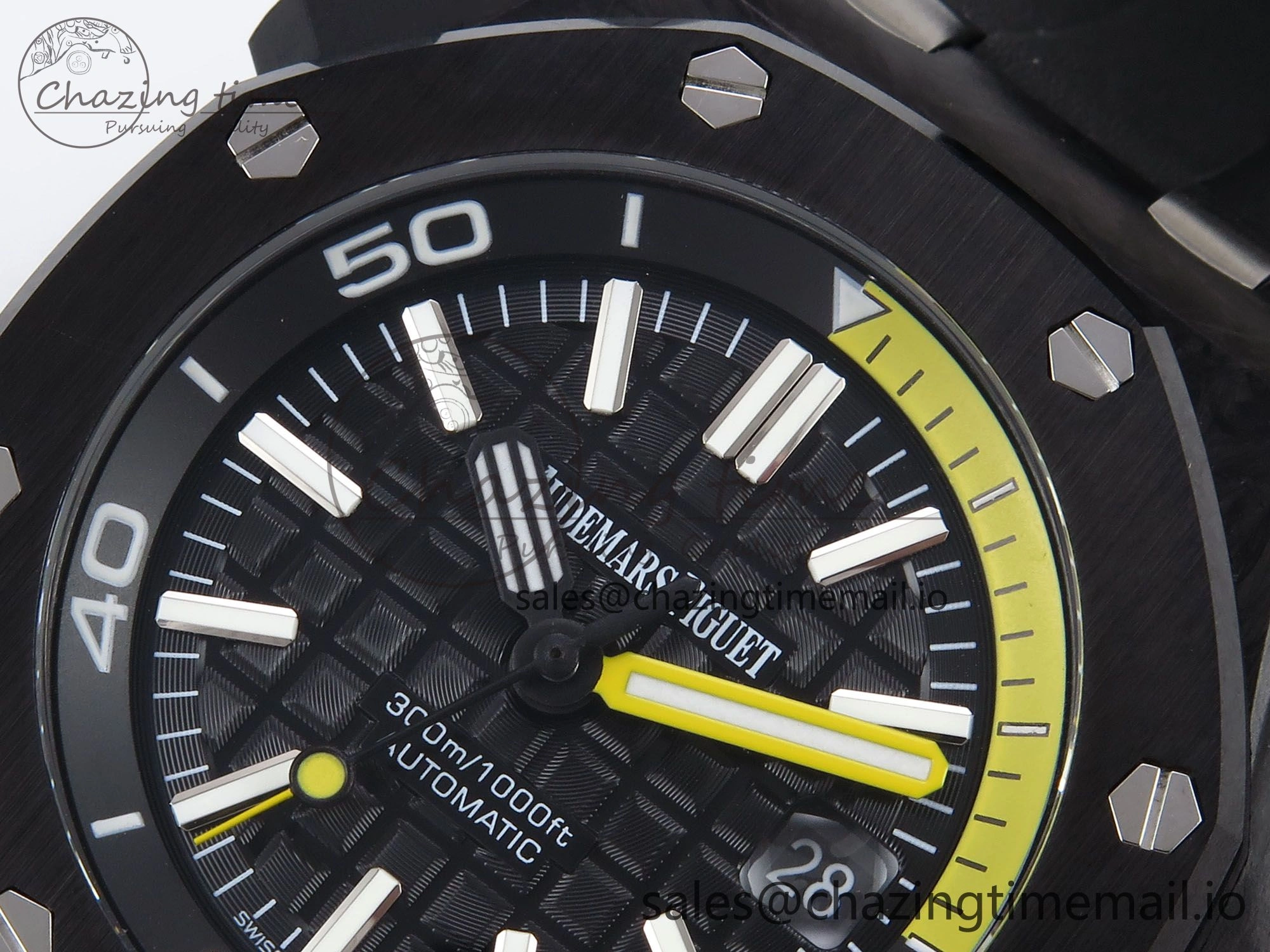 Royal Oak Offshore Diver 15706 Forged Carbon IPF Best Edition on Rubber Strap MIYOTA 9015