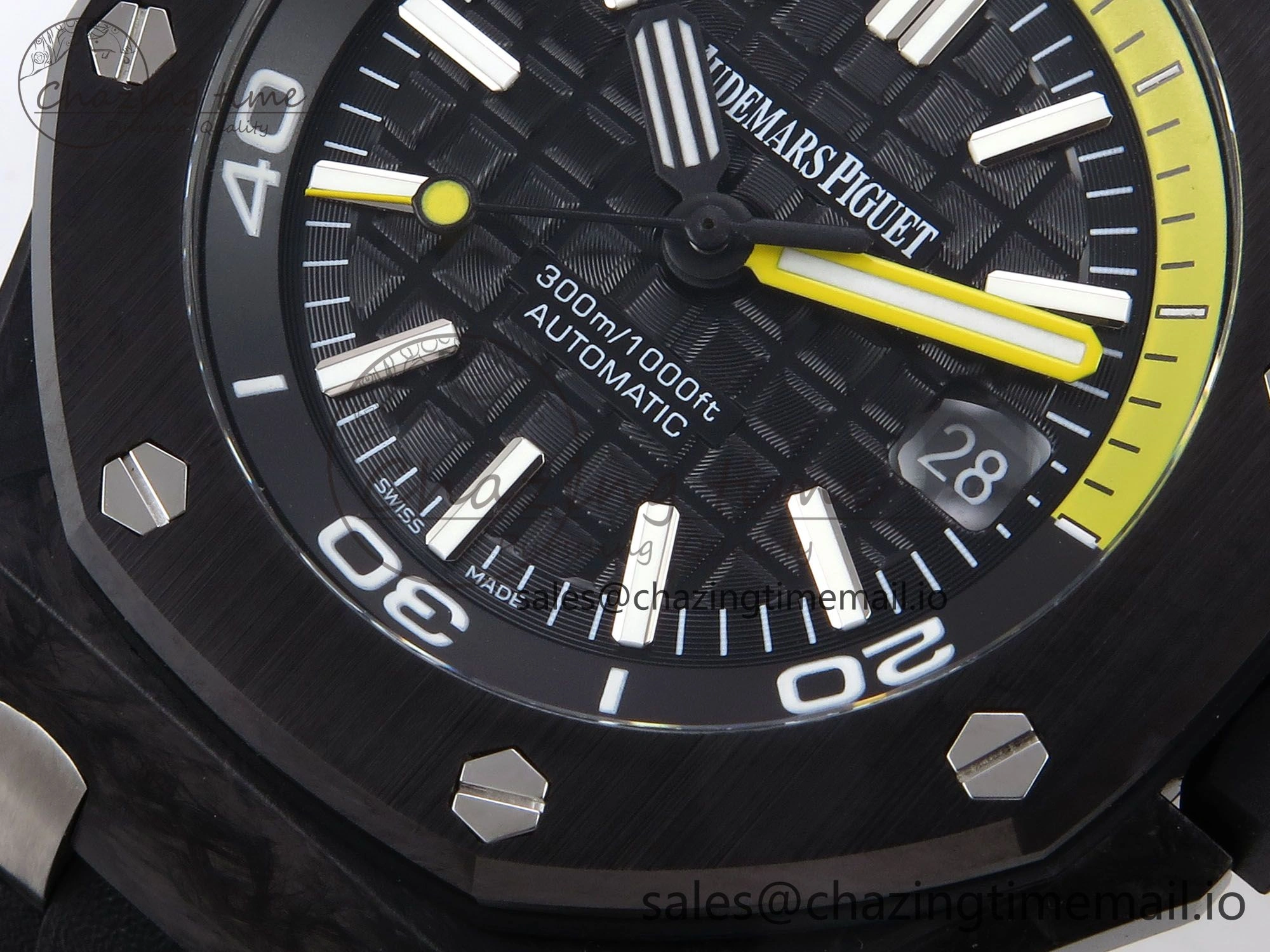Royal Oak Offshore Diver 15706 Forged Carbon IPF Best Edition on Rubber Strap MIYOTA 9015