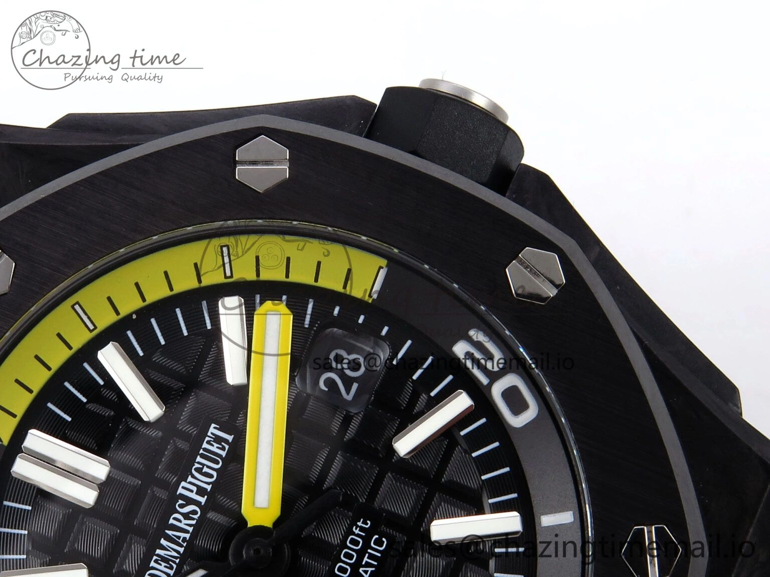 Royal Oak Offshore Diver 15706 Forged Carbon IPF Best Edition on Rubber Strap MIYOTA 9015