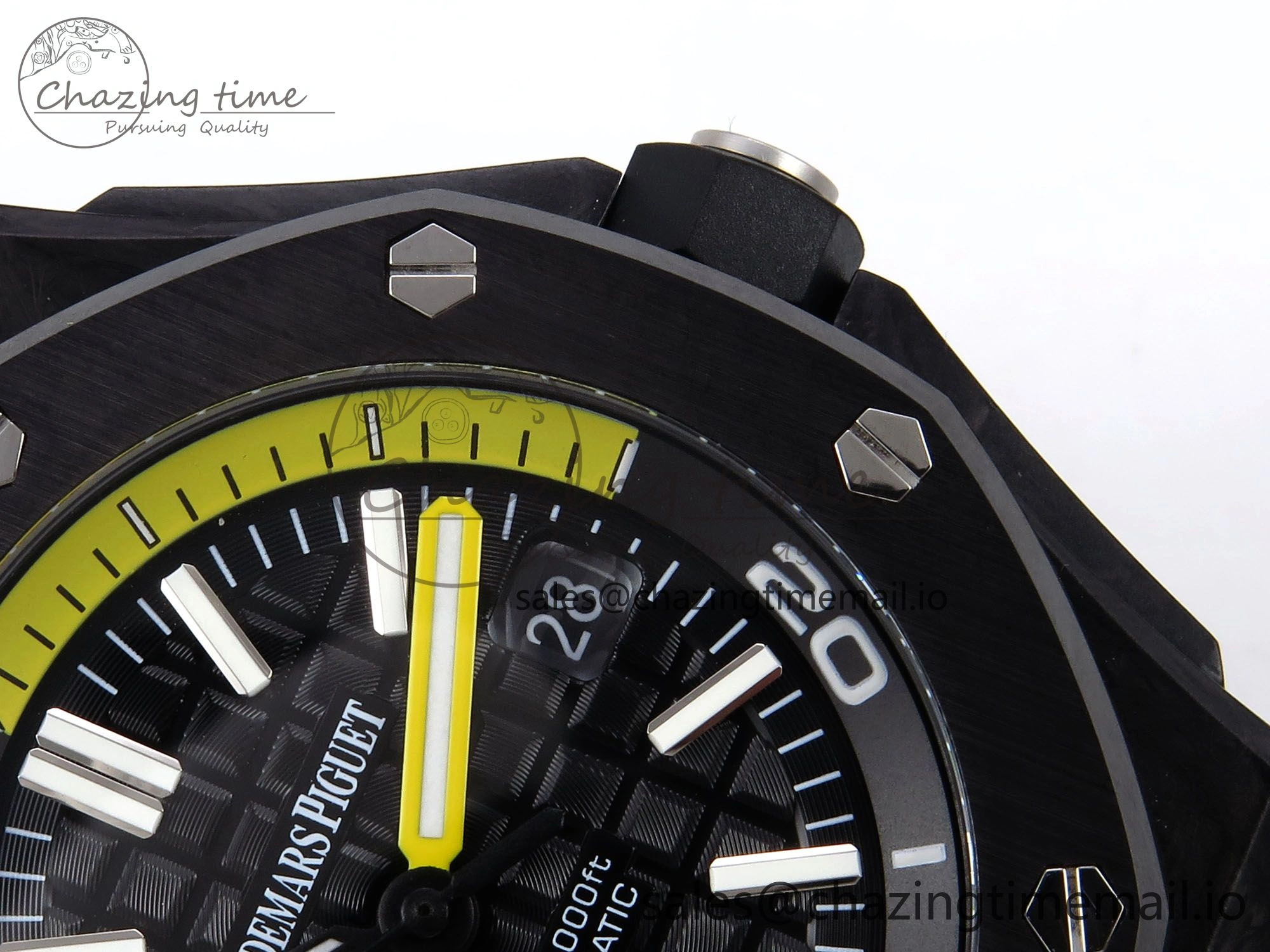 Royal Oak Offshore Diver 15706 Forged Carbon IPF Best Edition on Rubber Strap MIYOTA 9015