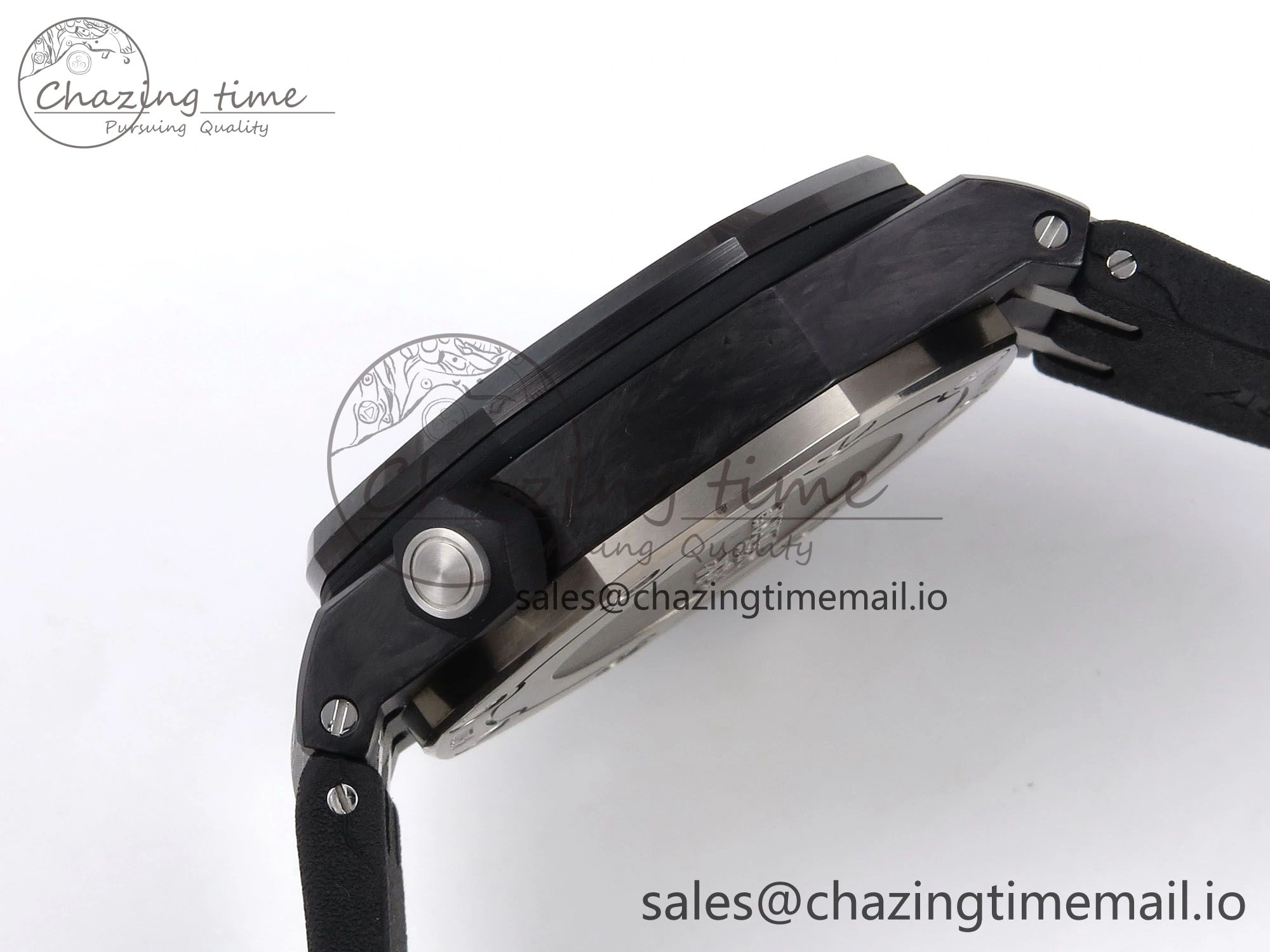 Royal Oak Offshore Diver 15706 Forged Carbon IPF Best Edition on Rubber Strap MIYOTA 9015