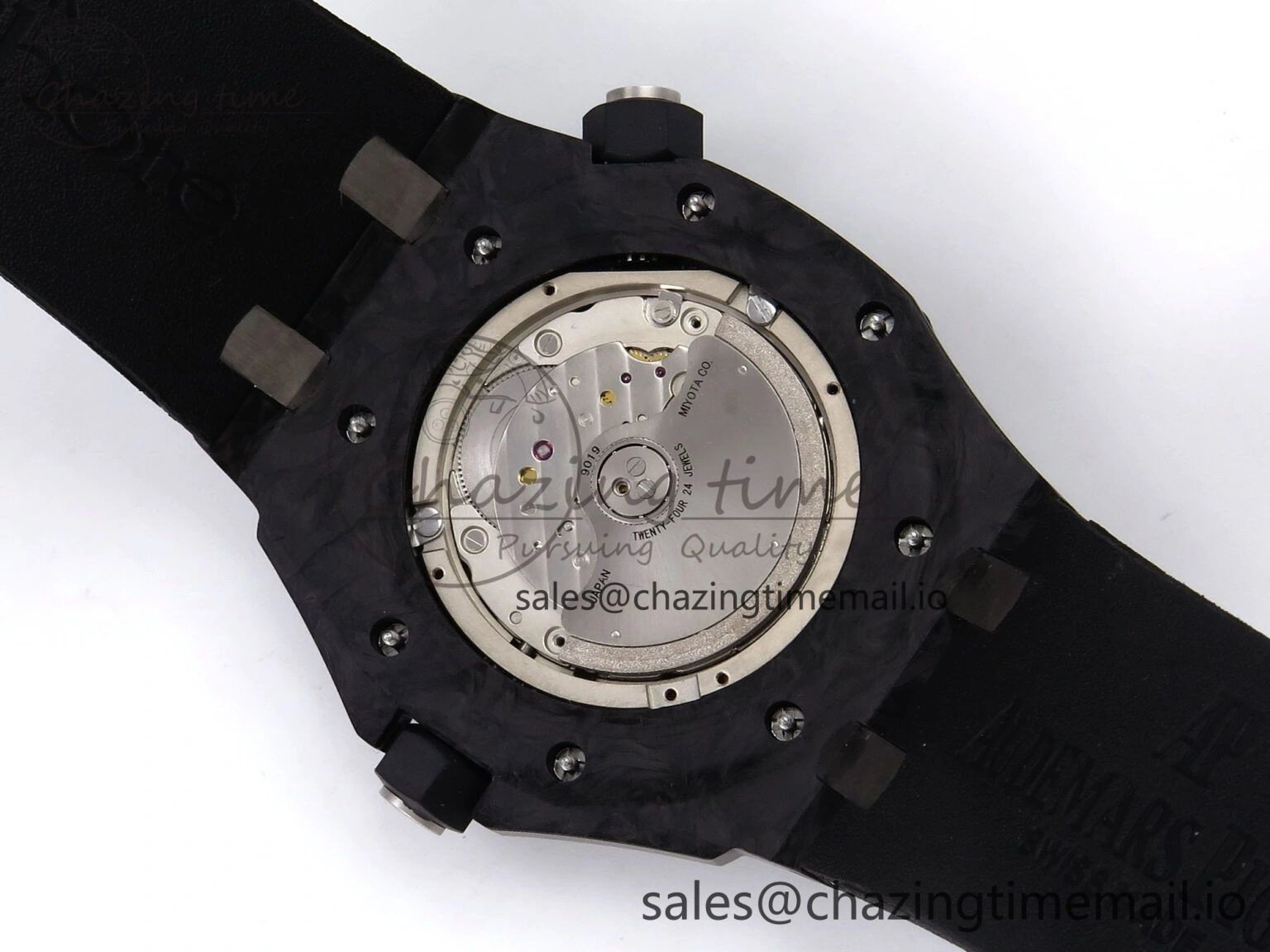 Royal Oak Offshore Diver 15706 Forged Carbon IPF Best Edition on Rubber Strap MIYOTA 9015