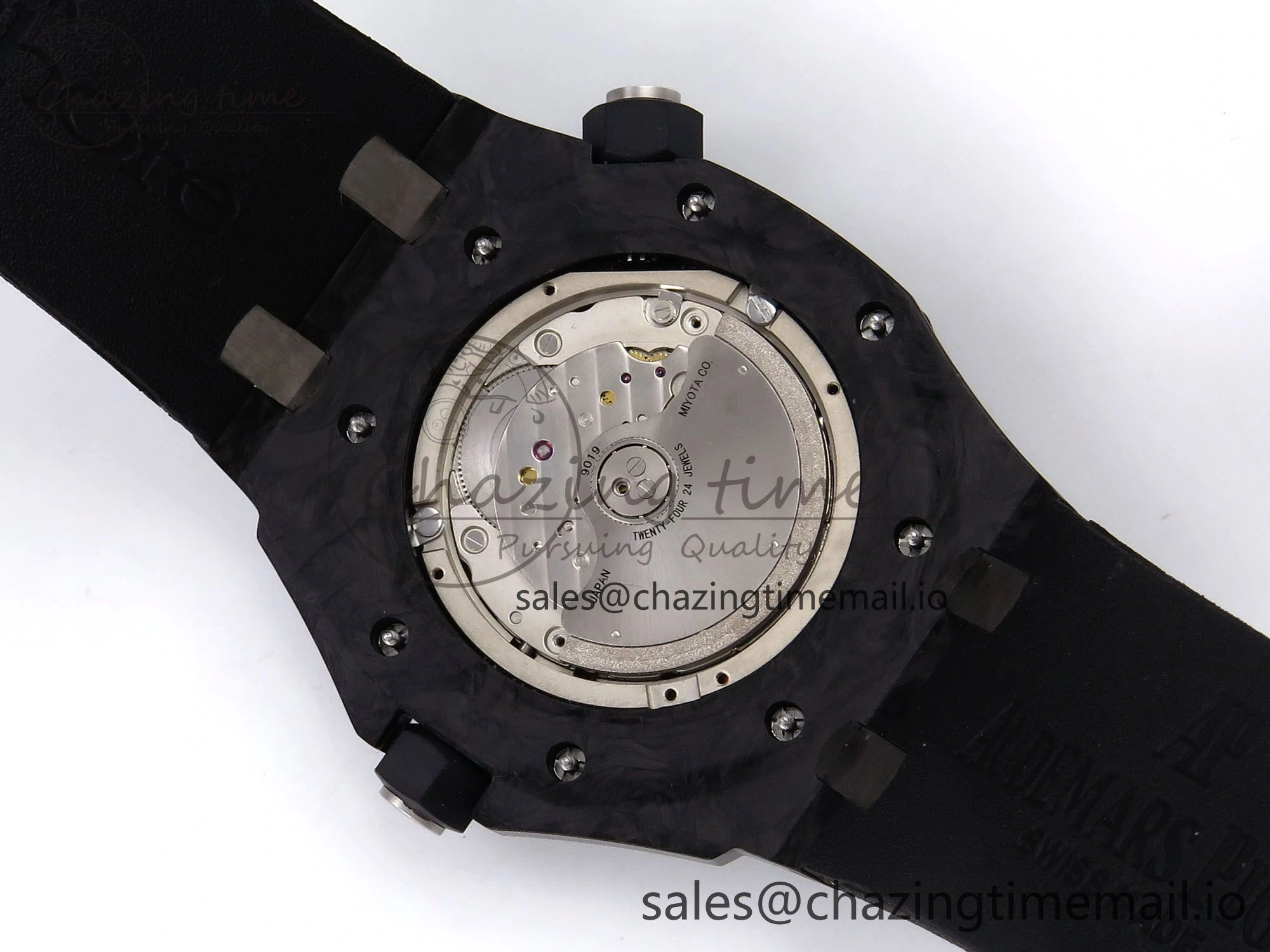 Royal Oak Offshore Diver 15706 Forged Carbon IPF Best Edition on Rubber Strap MIYOTA 9015
