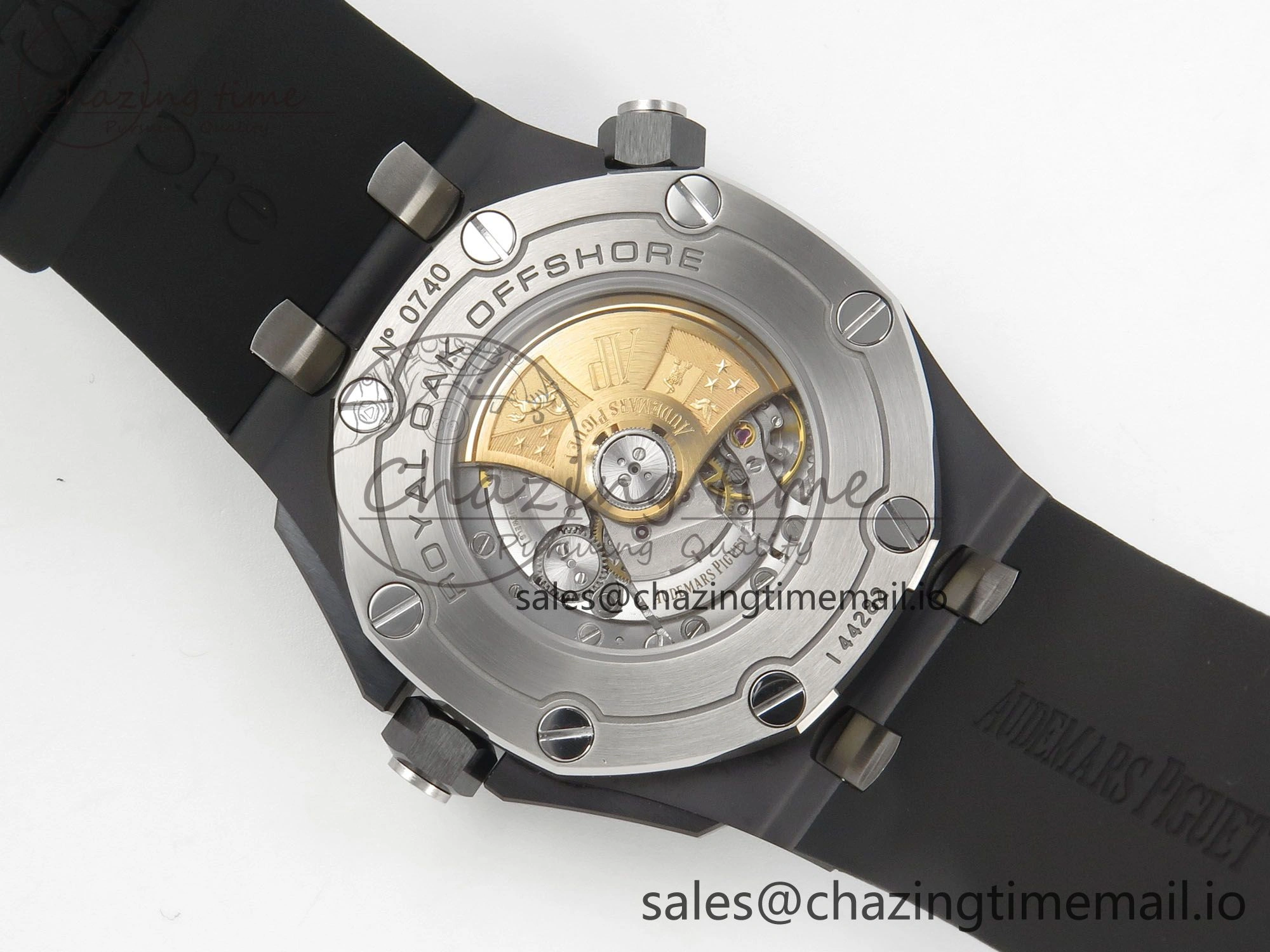 Royal Oak Offshore Diver 15707 Black Ceramic APSF Black Orange Dial on Black Rubber Strap SH3120 Super Clone