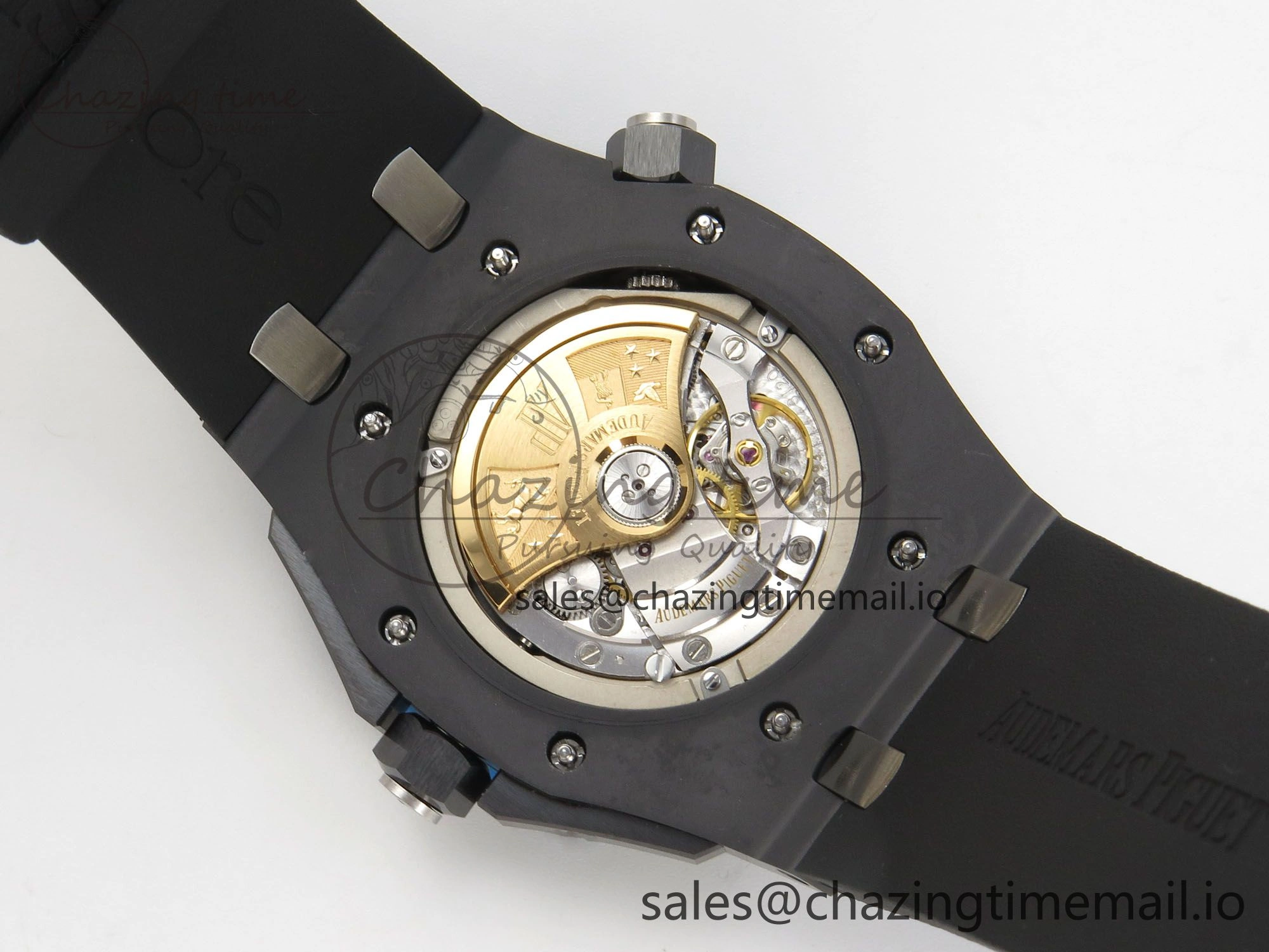 Royal Oak Offshore Diver 15707 Black Ceramic APSF Black Orange Dial on Black Rubber Strap SH3120 Super Clone
