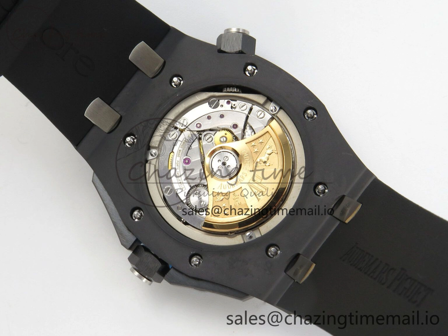 Royal Oak Offshore Diver 15707 Black Ceramic APSF Black Orange Dial on Black Rubber Strap SH3120 Super Clone