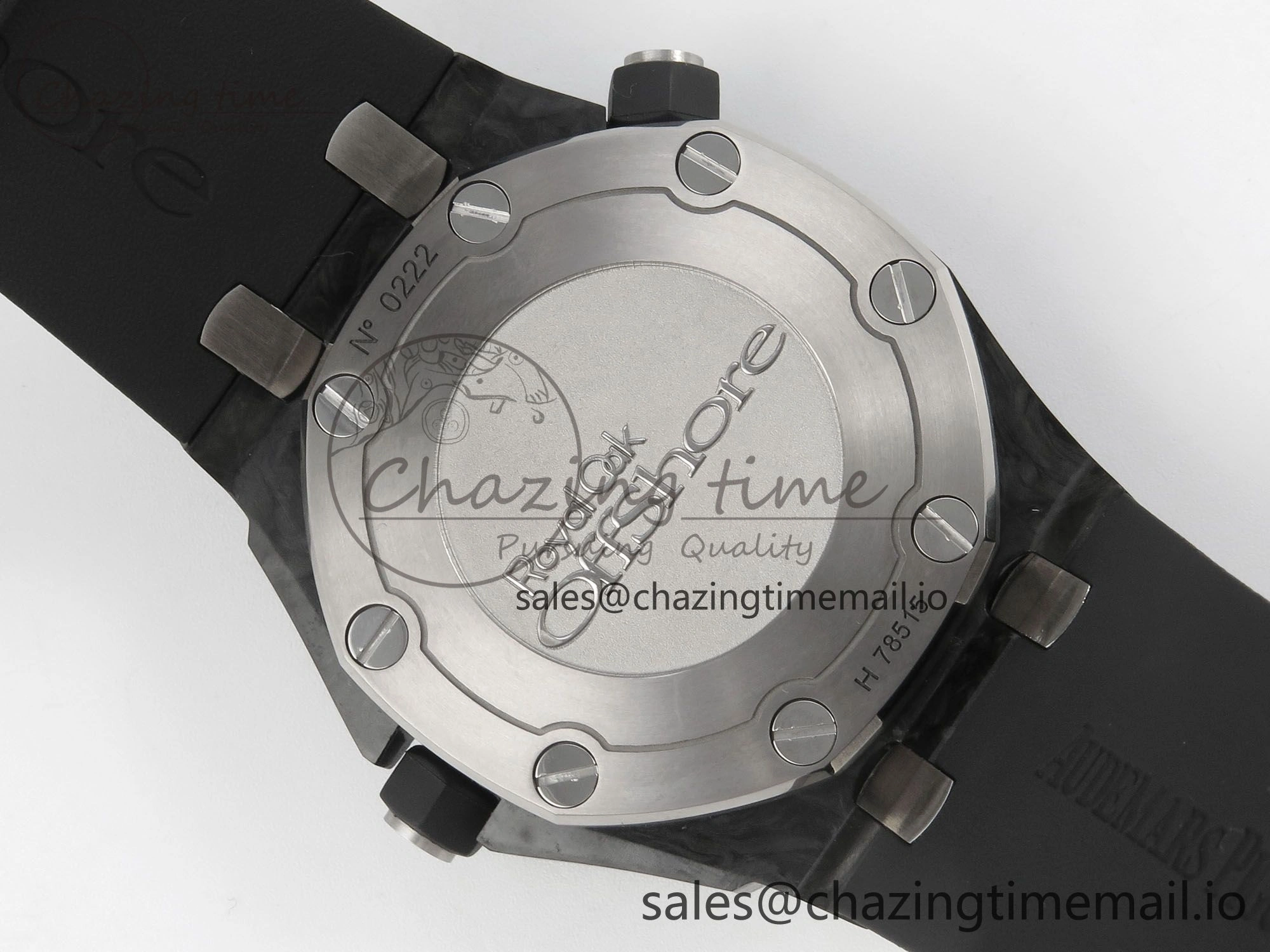 Royal Oak Offshore Diver 15707 Black Ceramic APSF Black Yellow Dial on Black Rubber Strap SH3120 Super Clone