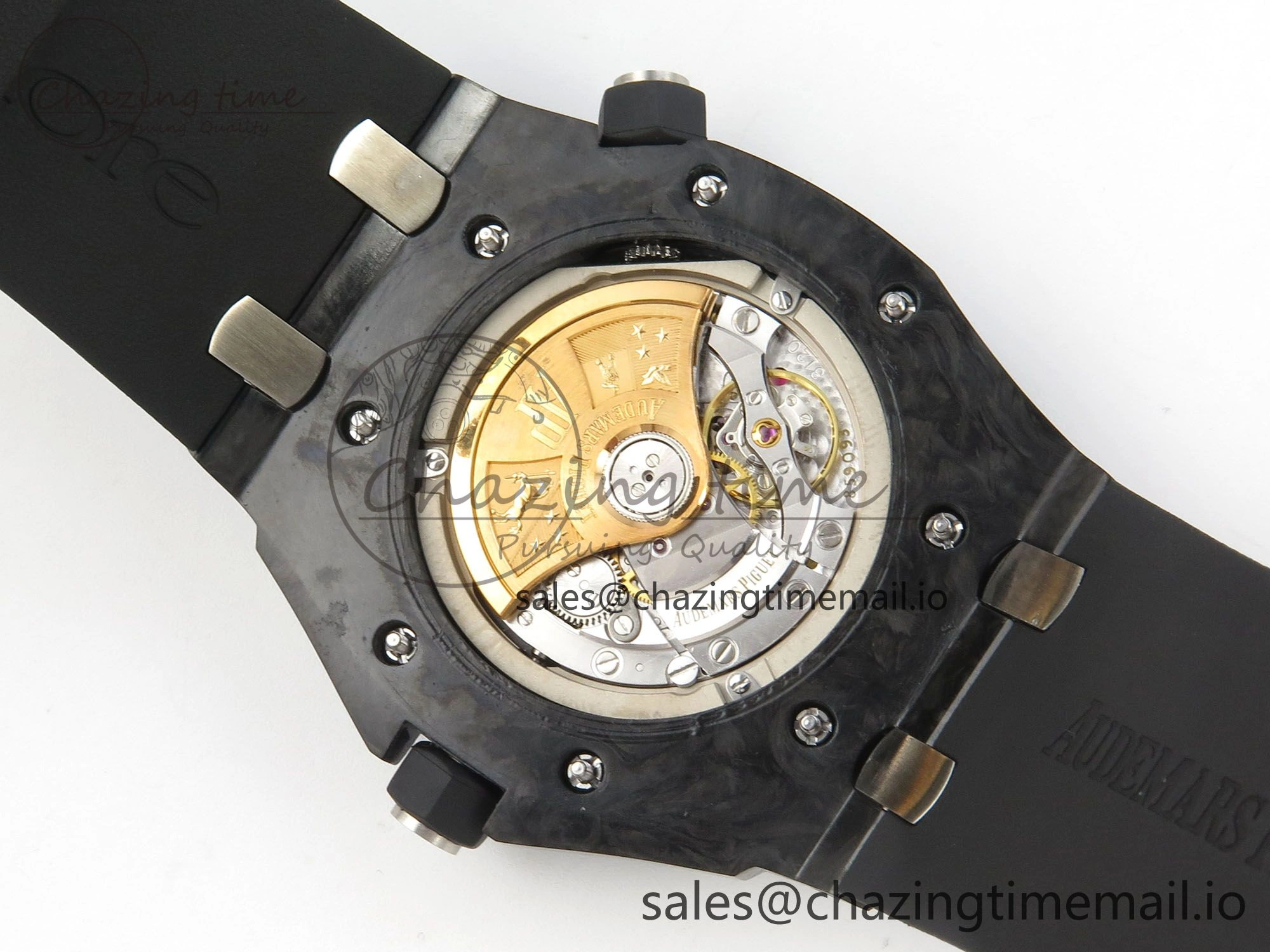 Royal Oak Offshore Diver 15707 Black Ceramic APSF Black Yellow Dial on Black Rubber Strap SH3120 Super Clone