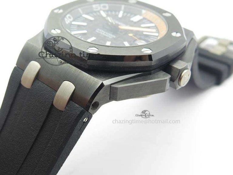 Royal Oak Offshore Diver 15707 Real Ceramic BP-Maker On Rubber Strap A3120