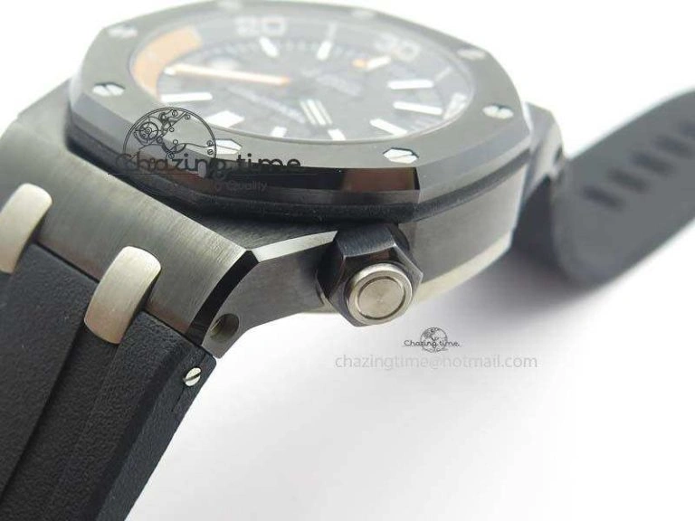 Royal Oak Offshore Diver 15707 Real Ceramic BP-Maker On Rubber Strap A3120
