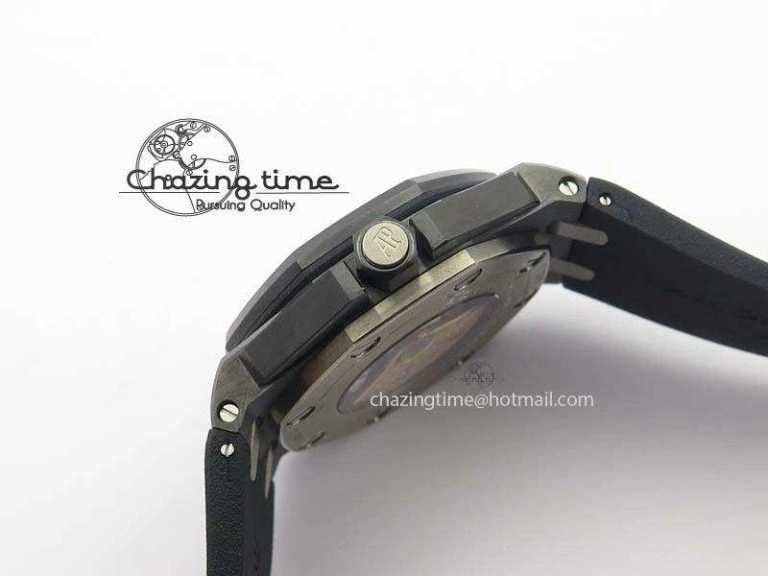 Royal Oak Offshore Diver 15707 Real Ceramic BP-Maker On Rubber Strap A3120