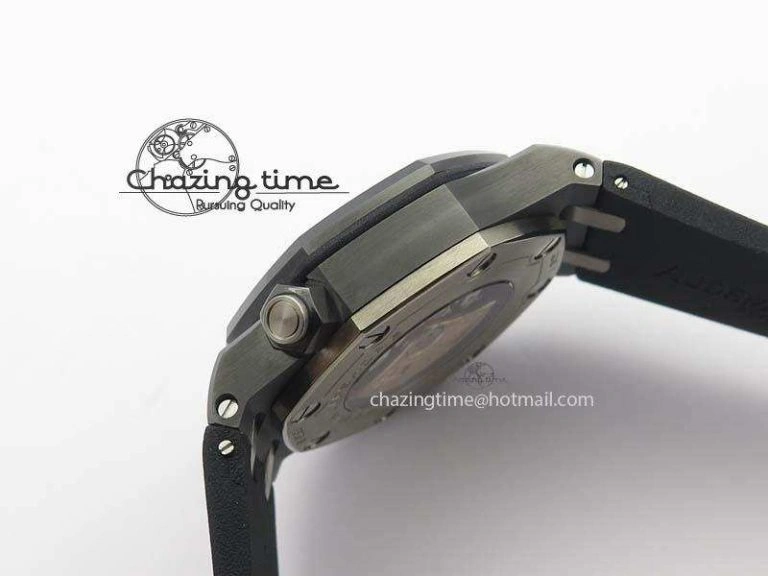 Royal Oak Offshore Diver 15707 Real Ceramic BP-Maker On Rubber Strap A3120