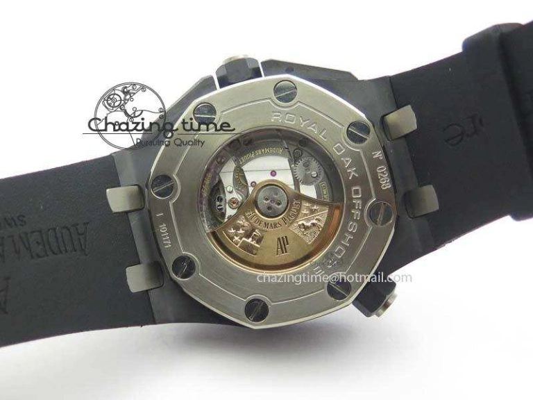 Royal Oak Offshore Diver 15707 Real Ceramic BP-Maker On Rubber Strap A3120
