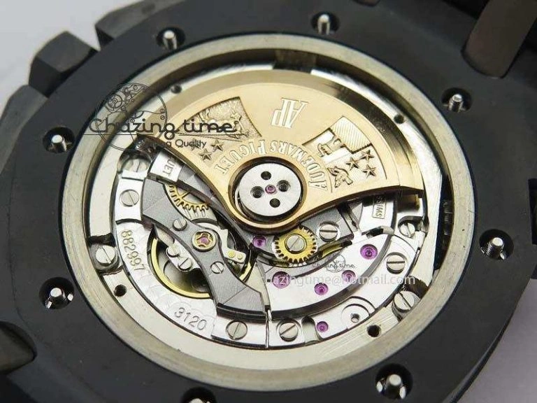 Royal Oak Offshore Diver 15707 Real Ceramic BP-Maker On Rubber Strap A3120