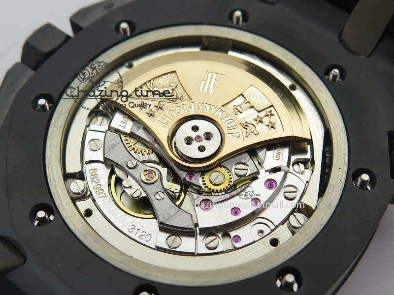 Royal Oak Offshore Diver 15707 Real Ceramic BP-Maker On Rubber Strap A3120