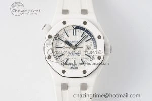 Royal Oak Offshore Diver 15707 White Ceramic APSF 1:1 Best Edition SA3120 Super Clone