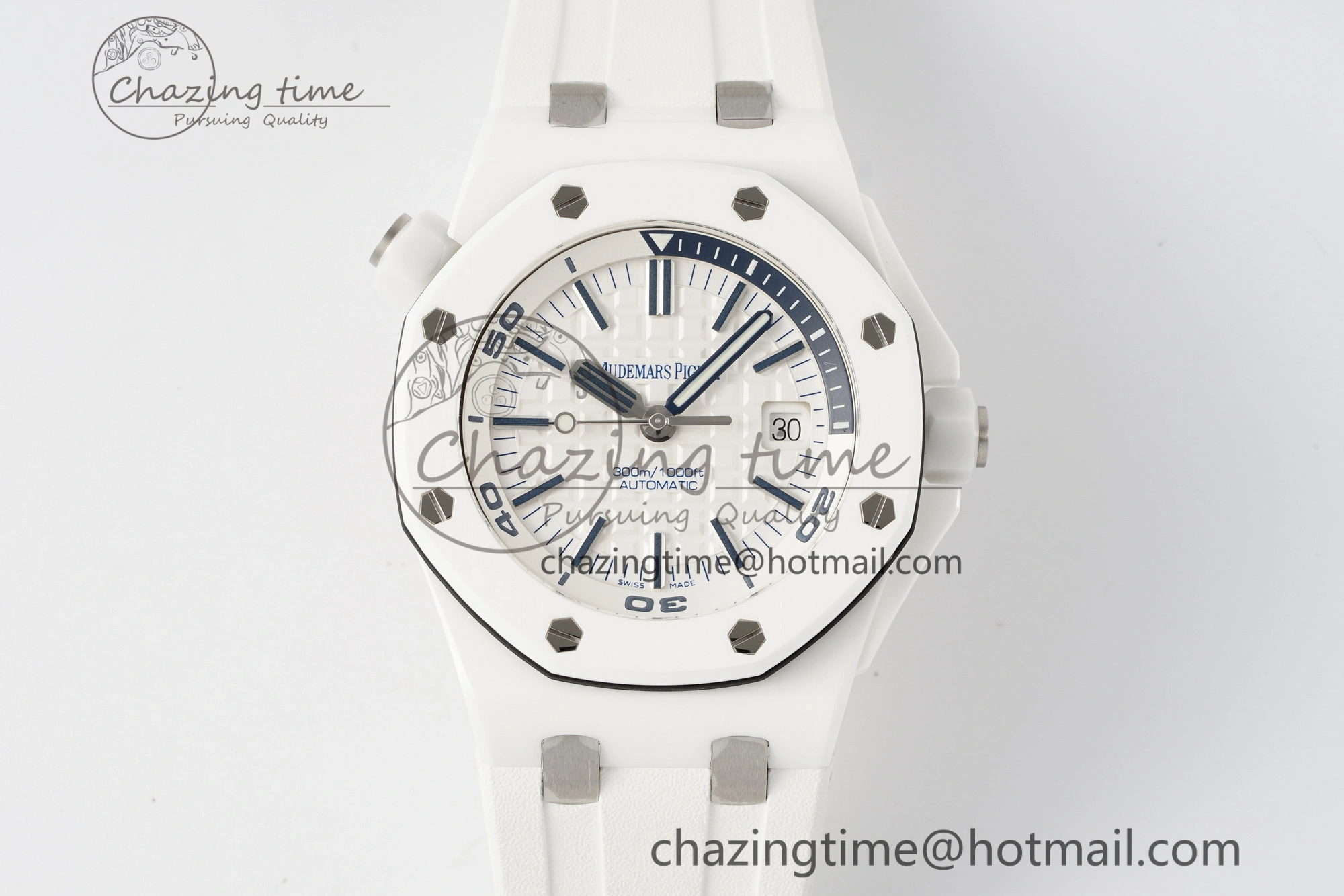 Royal Oak Offshore Diver 15707 White Ceramic APSF 1:1 Best Edition SA3120 Super Clone