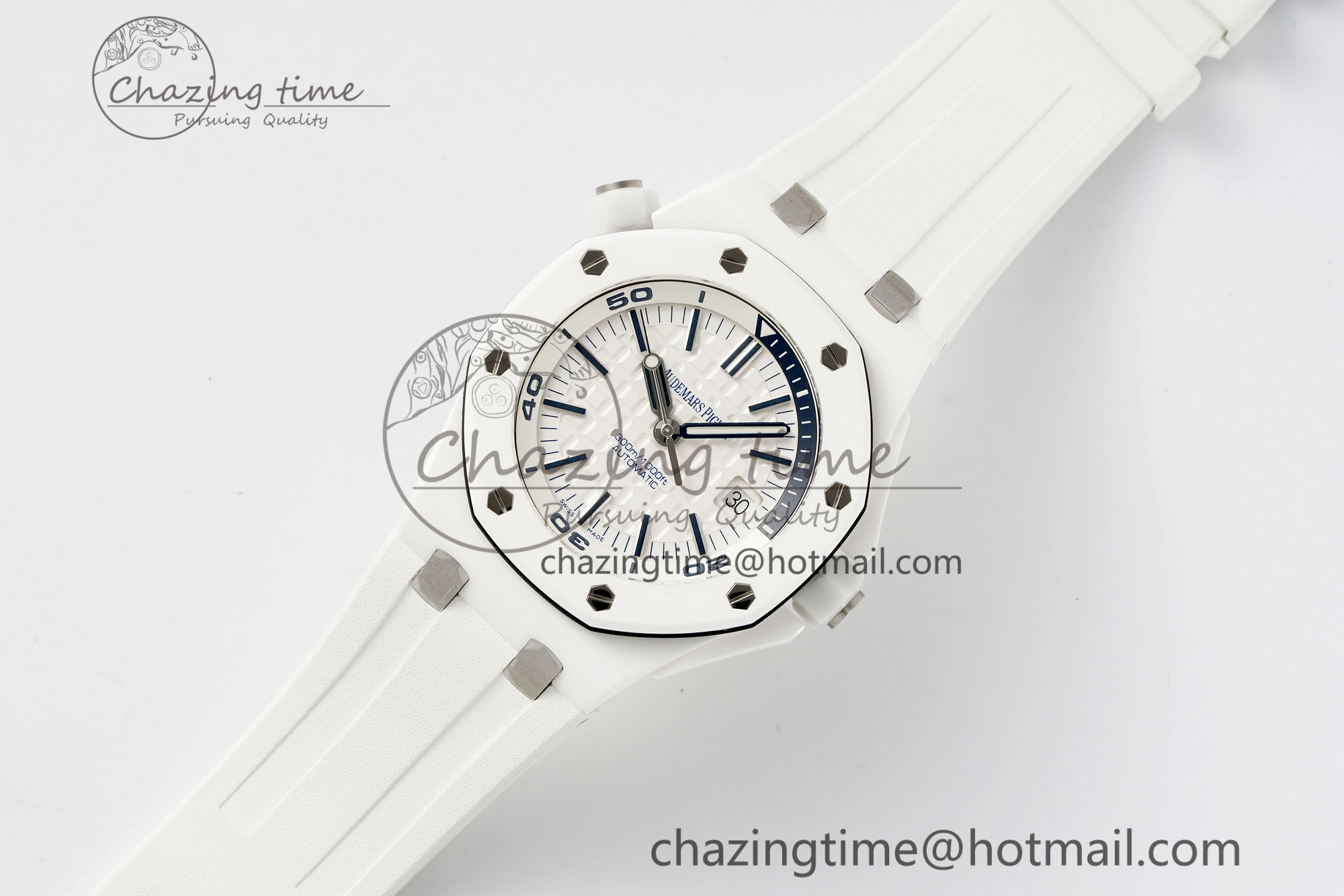 Royal Oak Offshore Diver 15707 White Ceramic APSF 1:1 Best Edition SA3120 Super Clone