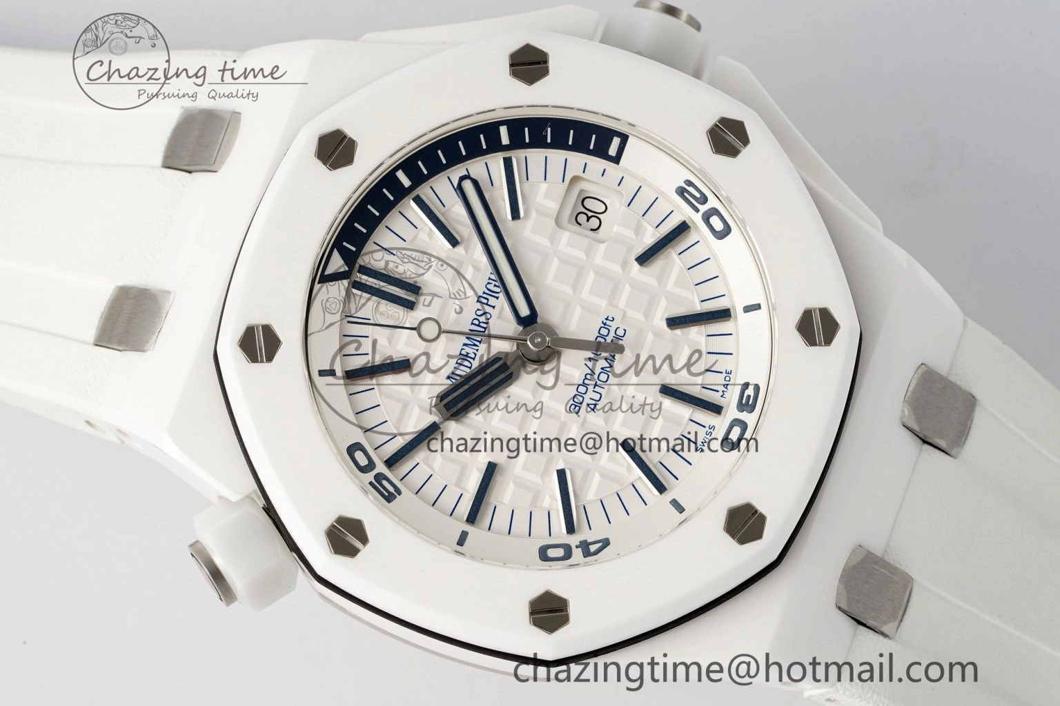 Royal Oak Offshore Diver 15707 White Ceramic APSF 1:1 Best Edition SA3120 Super Clone