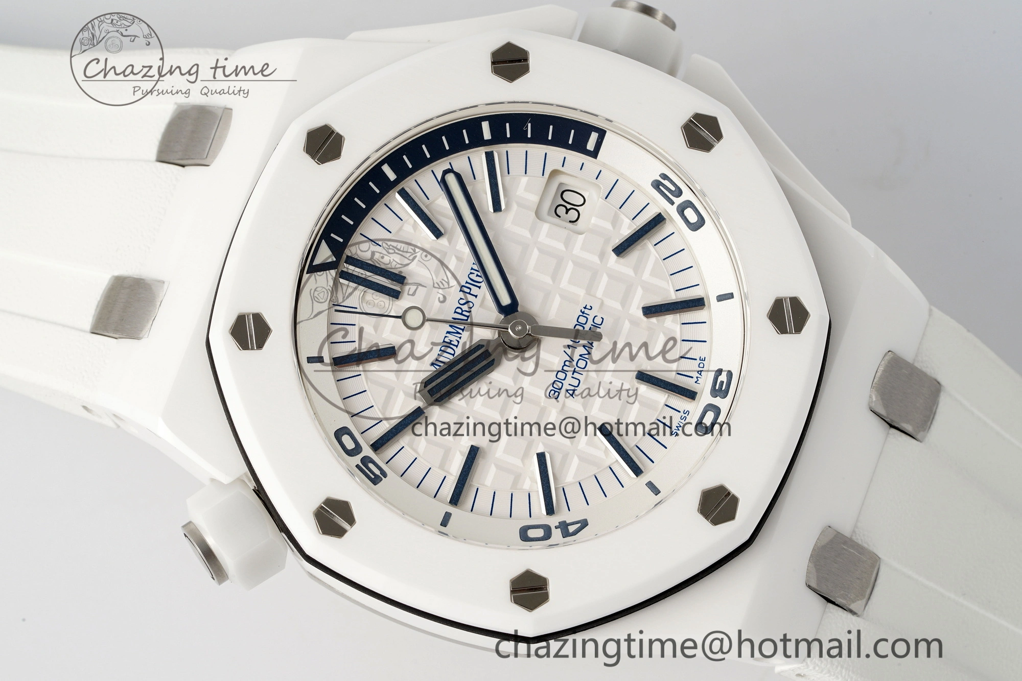 Royal Oak Offshore Diver 15707 White Ceramic APSF 1:1 Best Edition SA3120 Super Clone