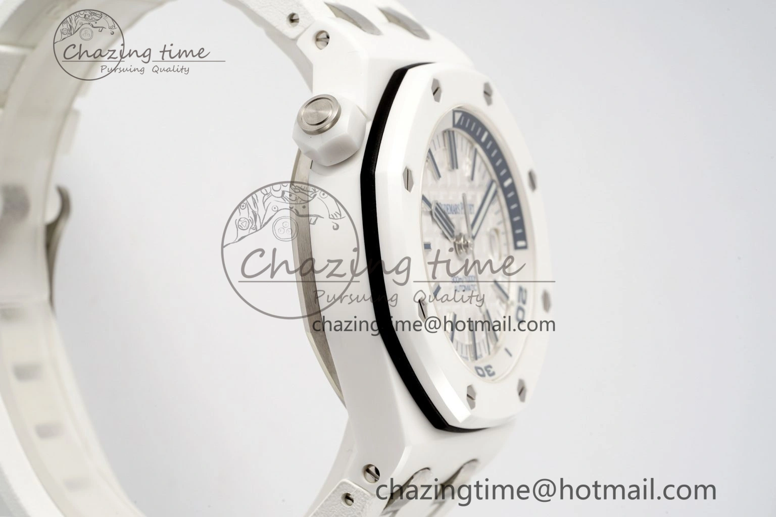 Royal Oak Offshore Diver 15707 White Ceramic APSF 1:1 Best Edition SA3120 Super Clone