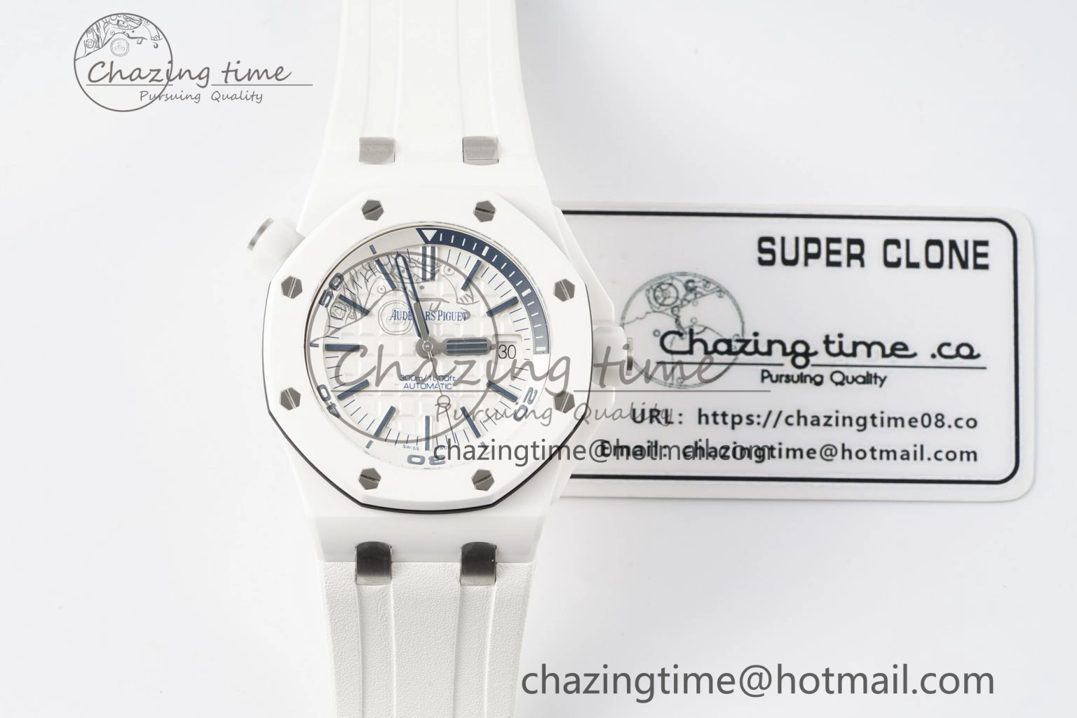 Royal Oak Offshore Diver 15707 White Ceramic APSF 1:1 Best Edition SA3120 Super Clone