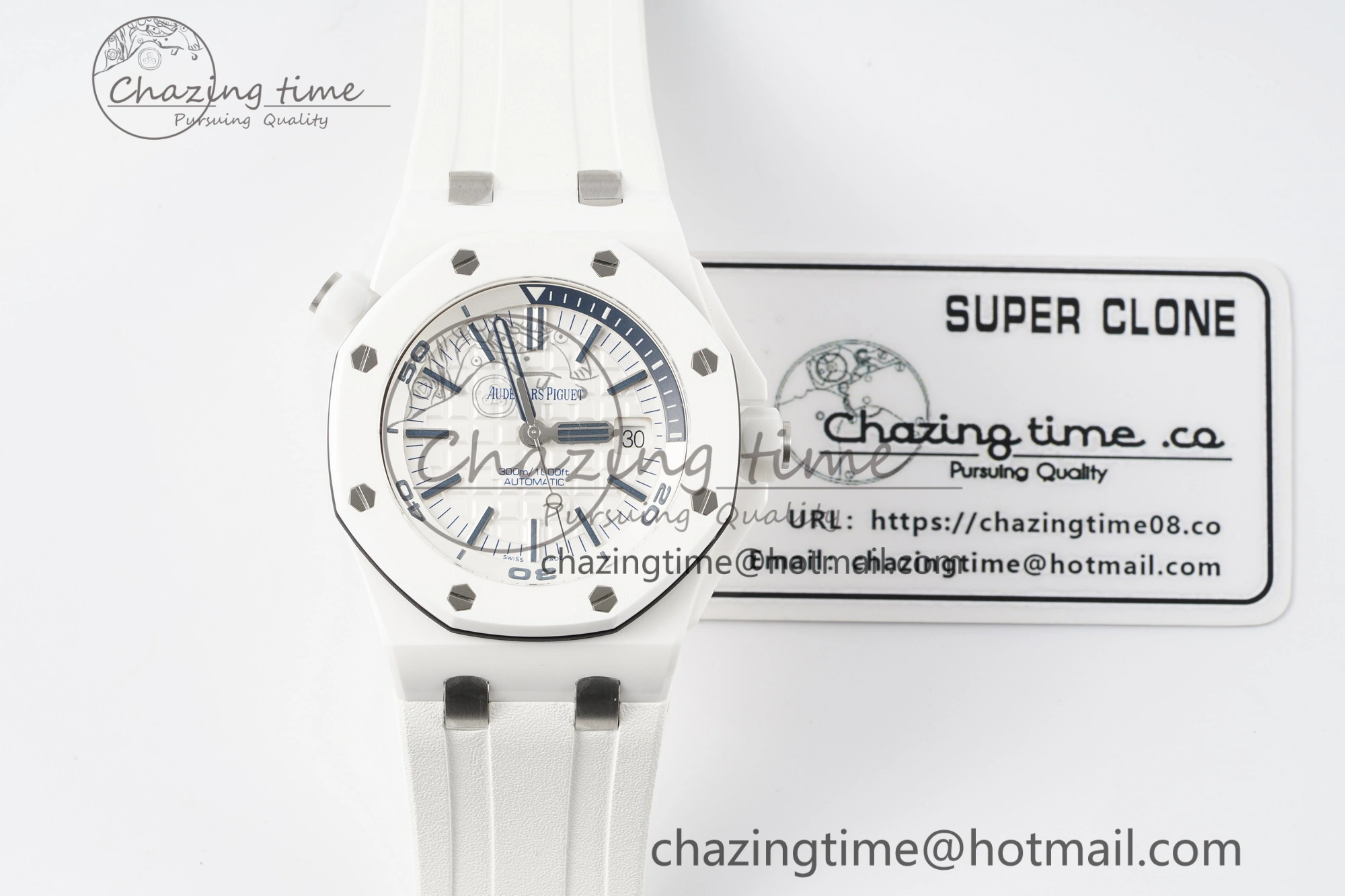 Royal Oak Offshore Diver 15707 White Ceramic APSF 1:1 Best Edition SA3120 Super Clone