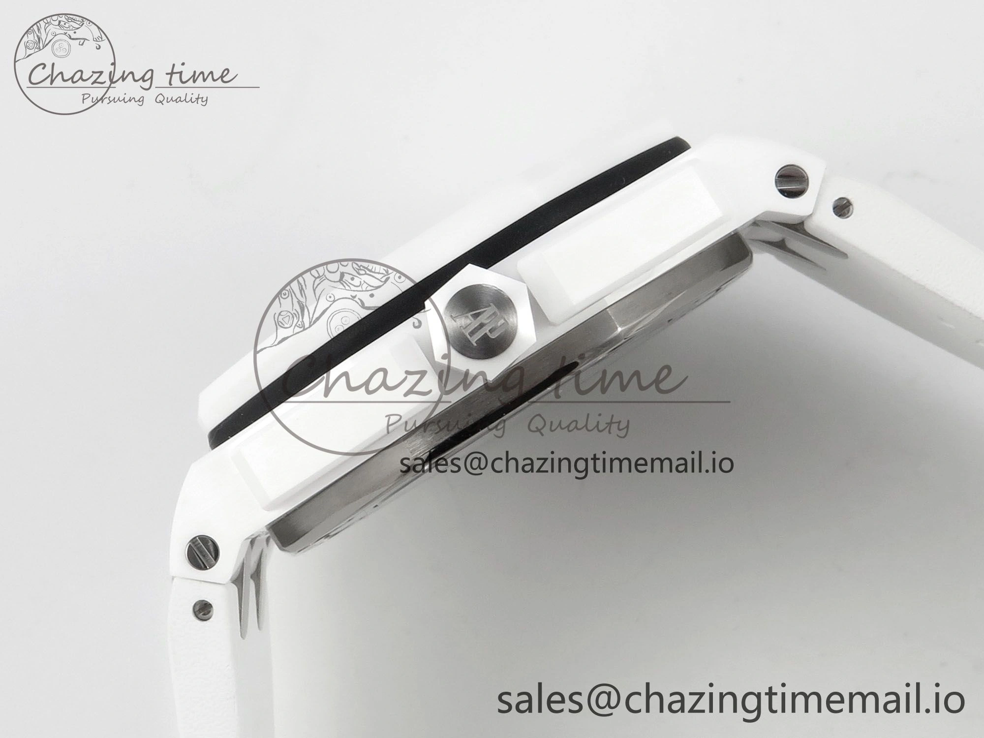 Royal Oak Offshore Diver 15707 White Ceramic APSF White Dial on White Rubber Strap SH3120 Super Clone