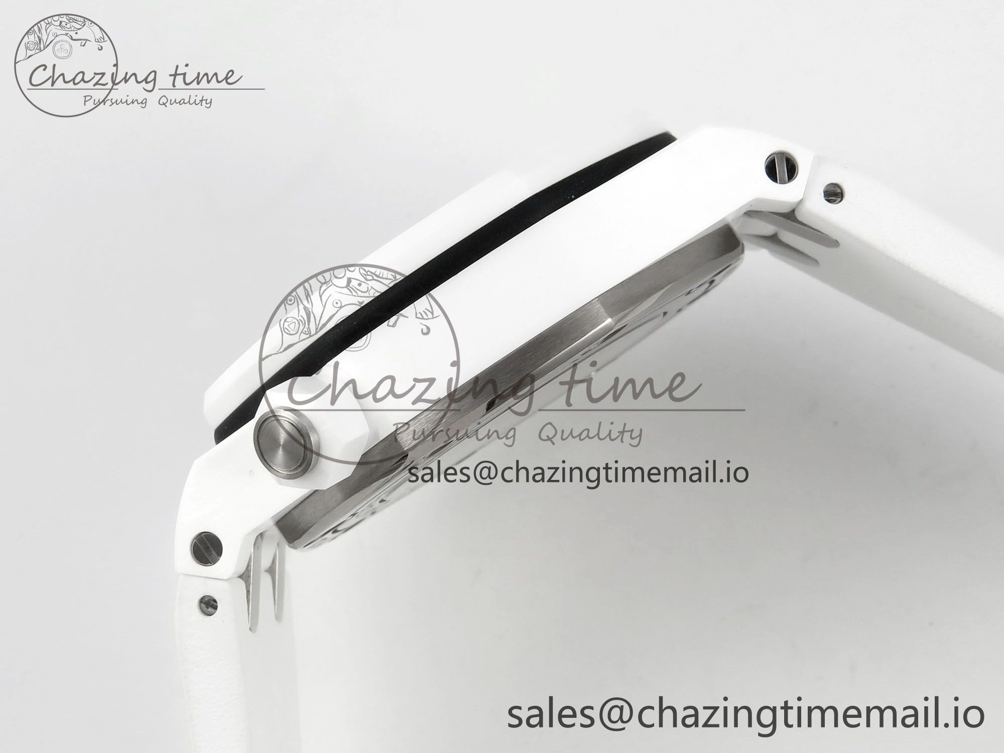 Royal Oak Offshore Diver 15707 White Ceramic APSF White Dial on White Rubber Strap SH3120 Super Clone