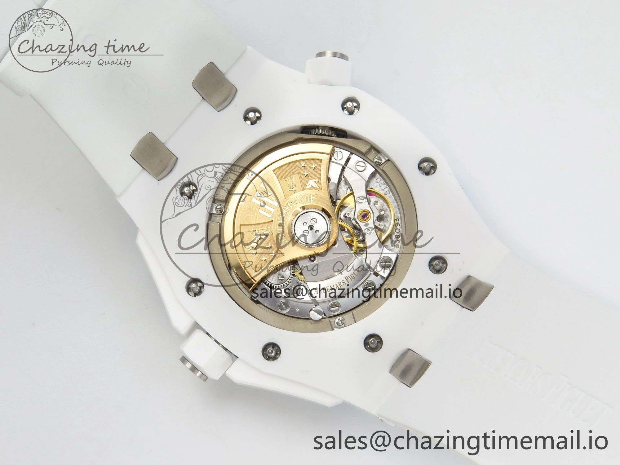 Royal Oak Offshore Diver 15707 White Ceramic APSF White Dial on White Rubber Strap SH3120 Super Clone