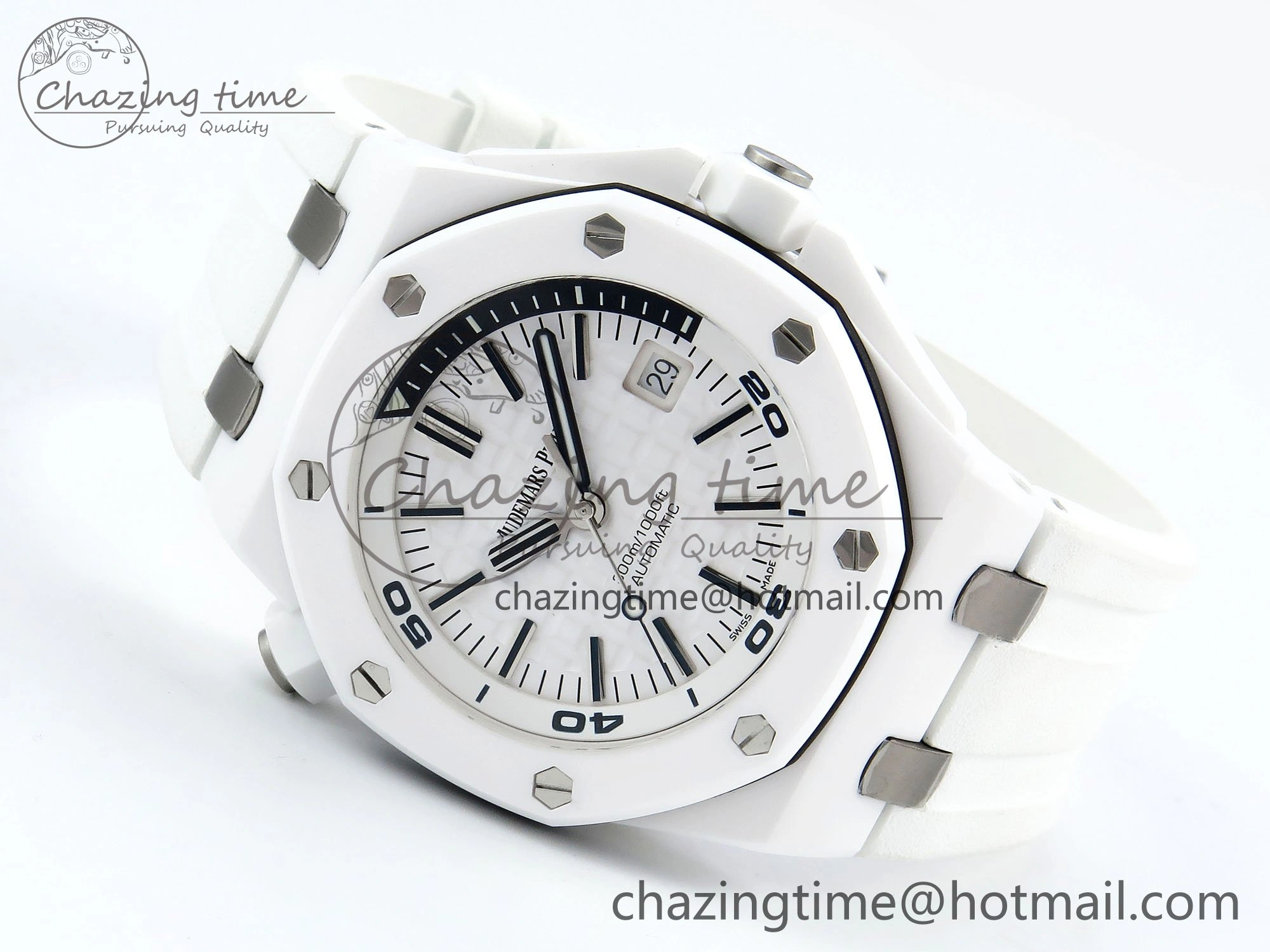 Royal Oak Offshore Diver 15707 White Ceramic ZF 1:1 Best Edition SA3120 Super Clone