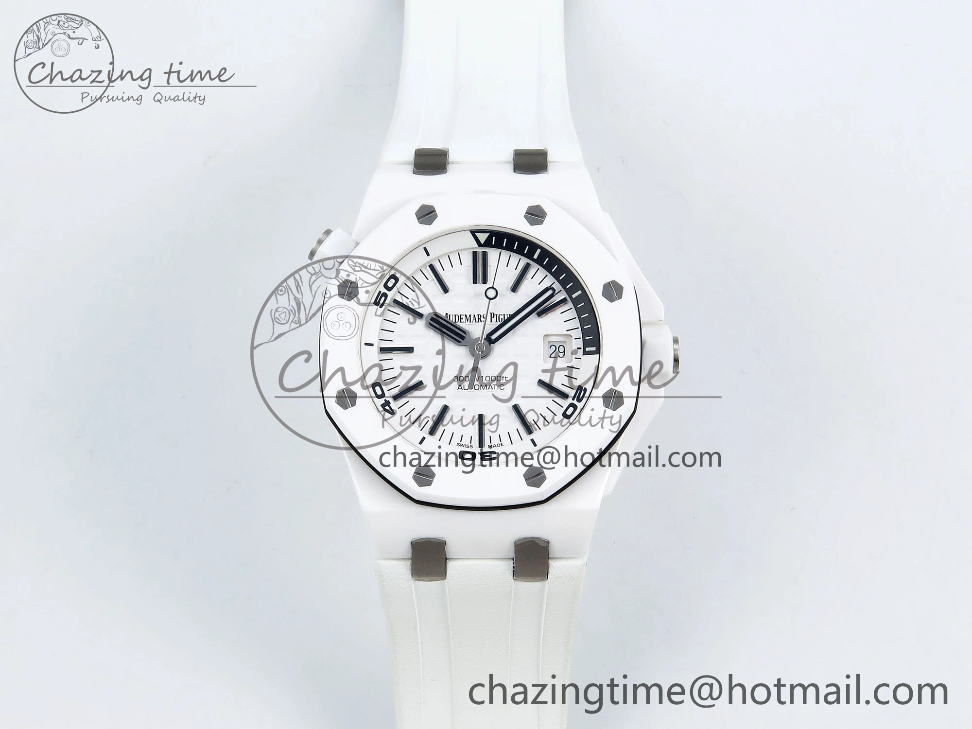 Royal Oak Offshore Diver 15707 White Ceramic ZF 1:1 Best Edition SA3120 Super Clone