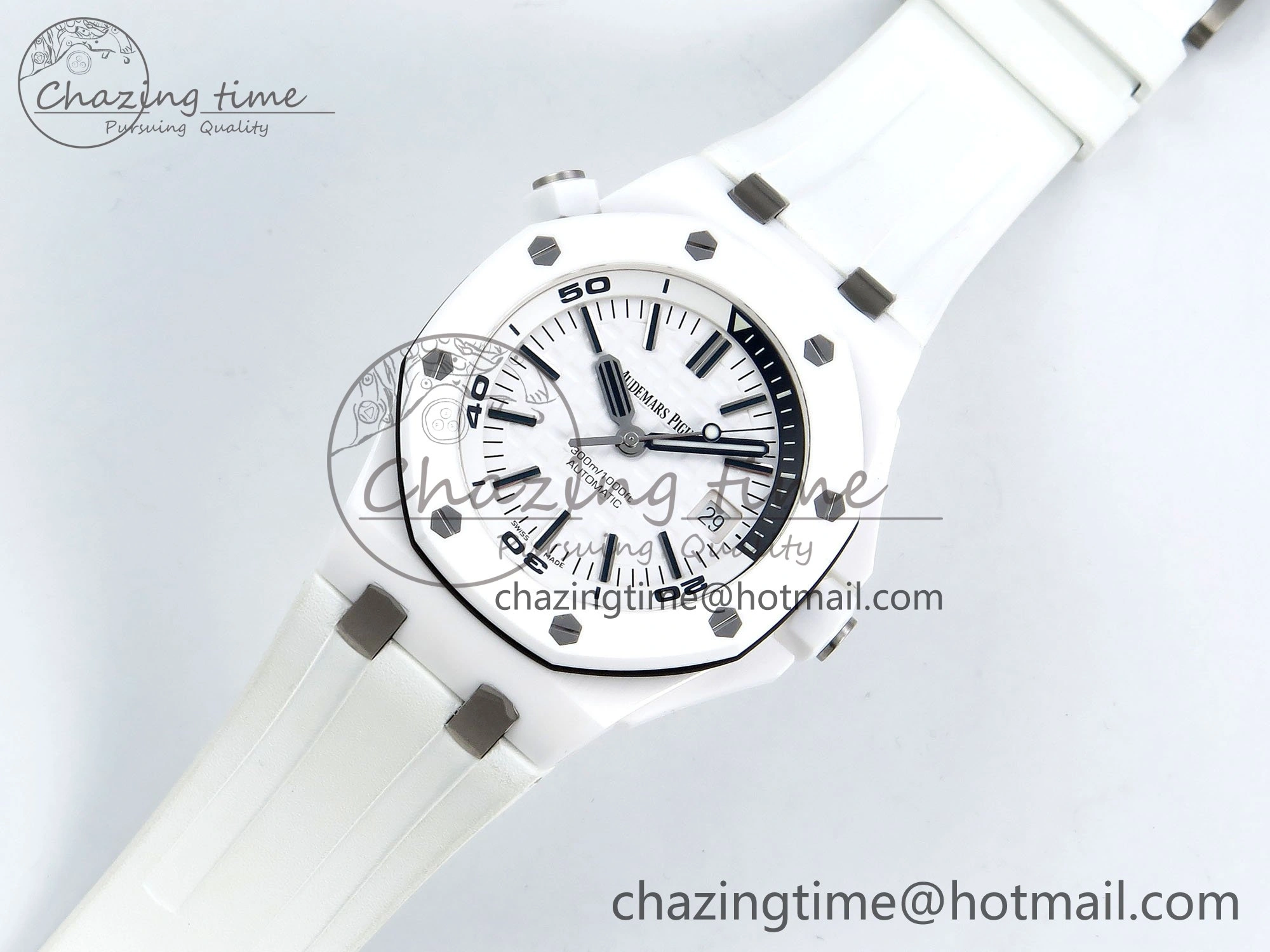 Royal Oak Offshore Diver 15707 White Ceramic ZF 1:1 Best Edition SA3120 Super Clone