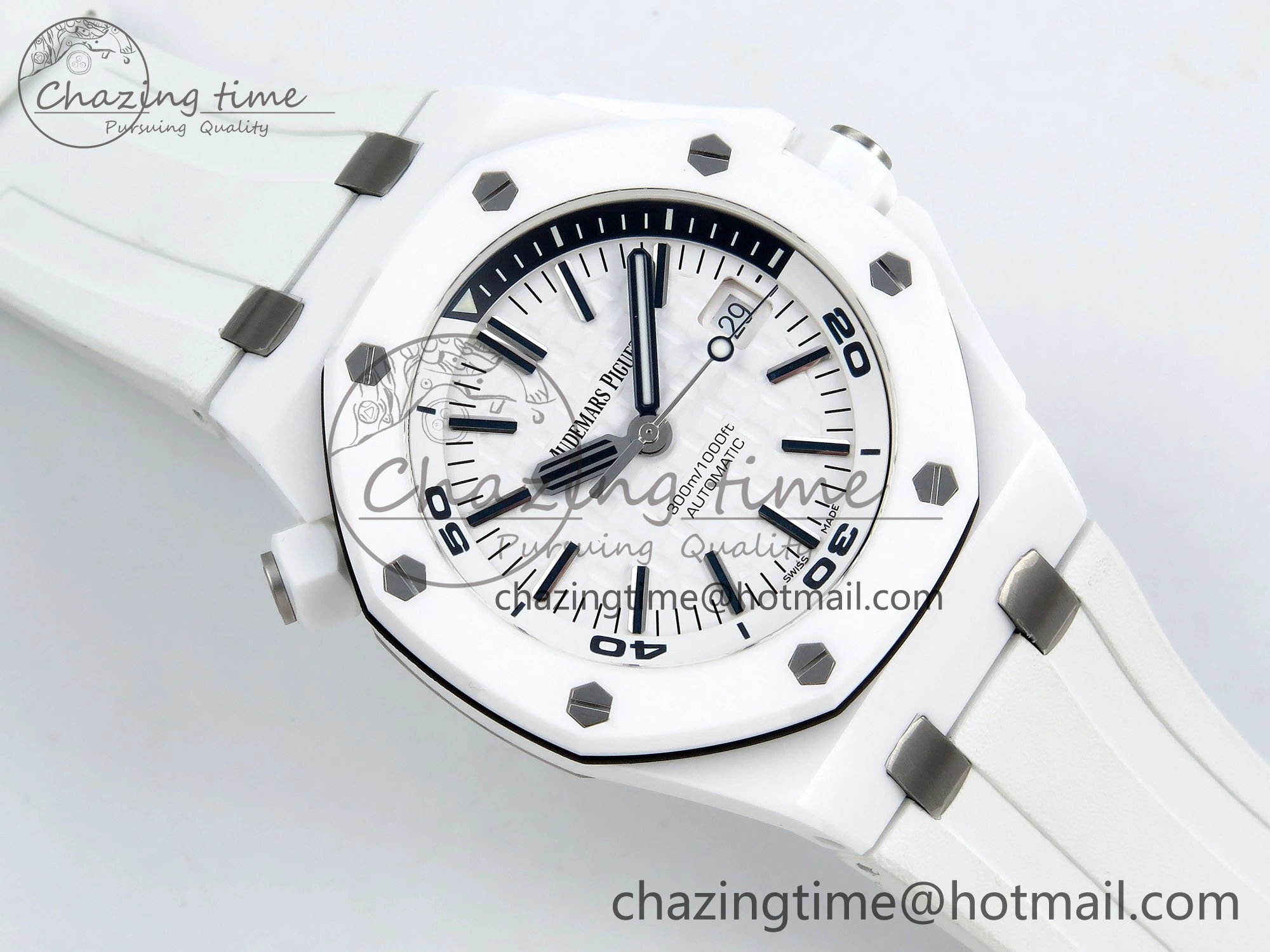 Royal Oak Offshore Diver 15707 White Ceramic ZF 1:1 Best Edition SA3120 Super Clone