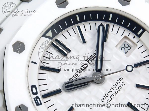 Royal Oak Offshore Diver 15707 White Ceramic ZF 1:1 Best Edition SA3120 Super Clone