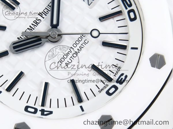 Royal Oak Offshore Diver 15707 White Ceramic ZF 1:1 Best Edition SA3120 Super Clone