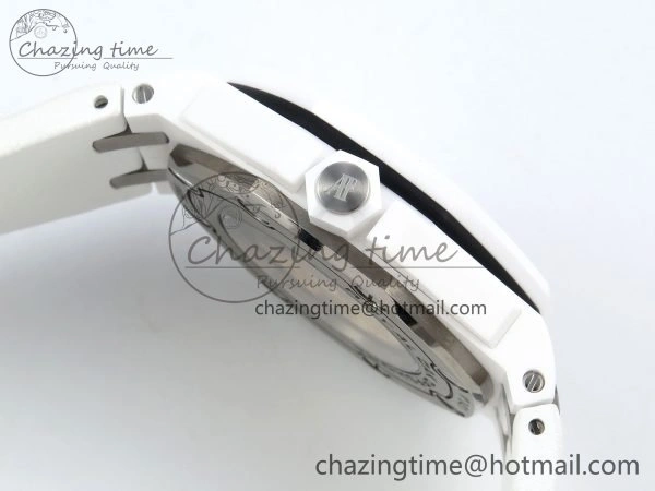 Royal Oak Offshore Diver 15707 White Ceramic ZF 1:1 Best Edition SA3120 Super Clone